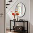 New Release Vertical Black Oval Wall Mirror Aluminum Frame Wall-mounted Hanging Mirror