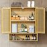 Solid Wood Bamboo Bathroom Wall Cabinet Over the Toilet Kitchen Storage Cabinet