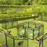 Metal Garden Fence: 5 Panels Garden Fences Heavy Dog Playpen Fences Animal Barrier