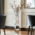 Decorative Mirrored Flower Vase Table Vase with Crushed Diamonds Luxury Silver Decor