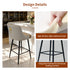 360° Swivel High Bar Stools Upholstered Height Kitchen Island Leather Counter Chair