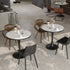Leisure Dining Table: Round Dining Table No Chairs Sintered Stone Kitchen Coffee Table Pedestal Base