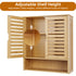 Bathroom Cabinet Bamboo Over-The-Toilet Storage Organizer Wall Mounted Kitchen Shelves