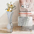 Silver 27” Tall Mirrored Vase Crushed Diamond Floor Vase Pampas Faux Flower Vase