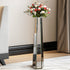 Mirrored Floor Vase: 30” Tall Mirrored Glass Flower Floor Vase for Holding Dried Flowers