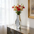 Silver Crushed Diamond Table Flower Vase for Dried Flowers Mirrored Table Centerpiece