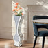 Silver 27” Tall Mirrored Vase Crushed Diamond Floor Vase Pampas Faux Flower Vase
