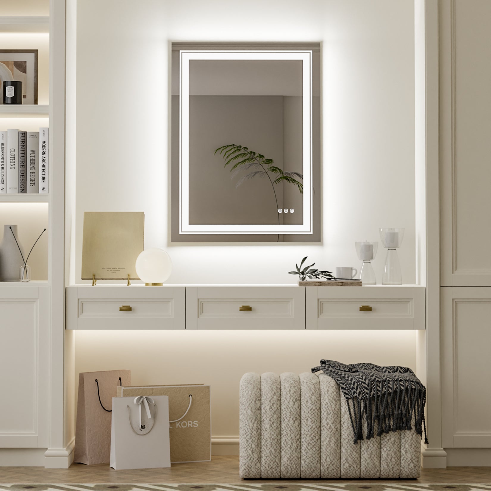 Rectangle Led Backlit Lighted Bathroom Mirror