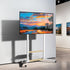 Mobile TV Floor Stand TV Cart 40”-100” TV Mount Stand Load 100KG with Wood Shelf