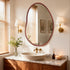 Irregular Wall Mirror: Abstract Asymmetrical Wood Frame Tempered Glass Wall Mirror, Entryway Accent Mirror, Horizontal Vertical Hanging