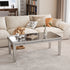 Rectangular Mirrored Coffee Table: Luxury Crushed Diamond Coffee Table Silver Mirrored Finish
