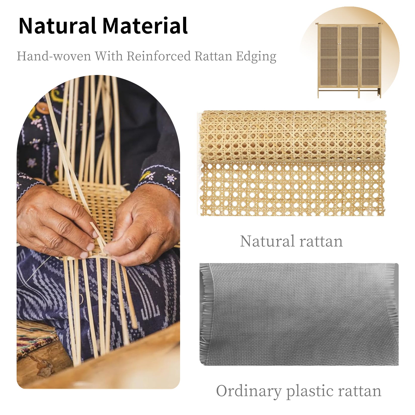 Bamboo Shoe Cabinet: 6 Tier Shelves Shoe Storage Cabinet with Hollow Doors Shoe Rack for Entryway