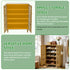 2/3 Doors Bamboo Shoes Storage Cabinet with Slatted Doors & Shelves for Entryway, Hallway