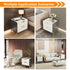 Fully Assembled Modern Nightstand with 2 Drawers Bedroom Nightstand in Sintered Stone Top