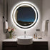 Backlit LED Bathroom Mirror – Round, Touch Control, Adjustable Brightness