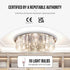 Luxury Crystal Ceiling Chandelier Pendant Lights Fixtures with Shining Grey Crystals, D 23.62”/31.49”