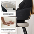 Set of 1/ 2 Microfiber Leather Upholstered Dining Chairs with Wide Seat Leisure Kitchen Chairs
