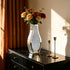 Silver Crushed Diamond Table Flower Vase for Dried Flowers Mirrored Table Centerpiece