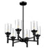 6-light/ 8-Light Industrial Ceiling Chandelier Lamp with Matt Black Frame Pendant Light for Kitchen Island, E27 Led Sources