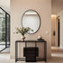 New Release Vertical Black Oval Wall Mirror Aluminum Frame Wall-mounted Hanging Mirror