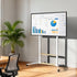 Mobile TV Floor Stand TV Cart 40”-100” TV Mount Stand Load 100KG with Wood Shelf
