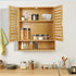 Bathroom Cabinet Bamboo Over-The-Toilet Storage Organizer Wall Mounted Kitchen Shelves