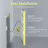 600*800mm Gold Aluminum Frame Front-lit Wall Bathroom Mirror