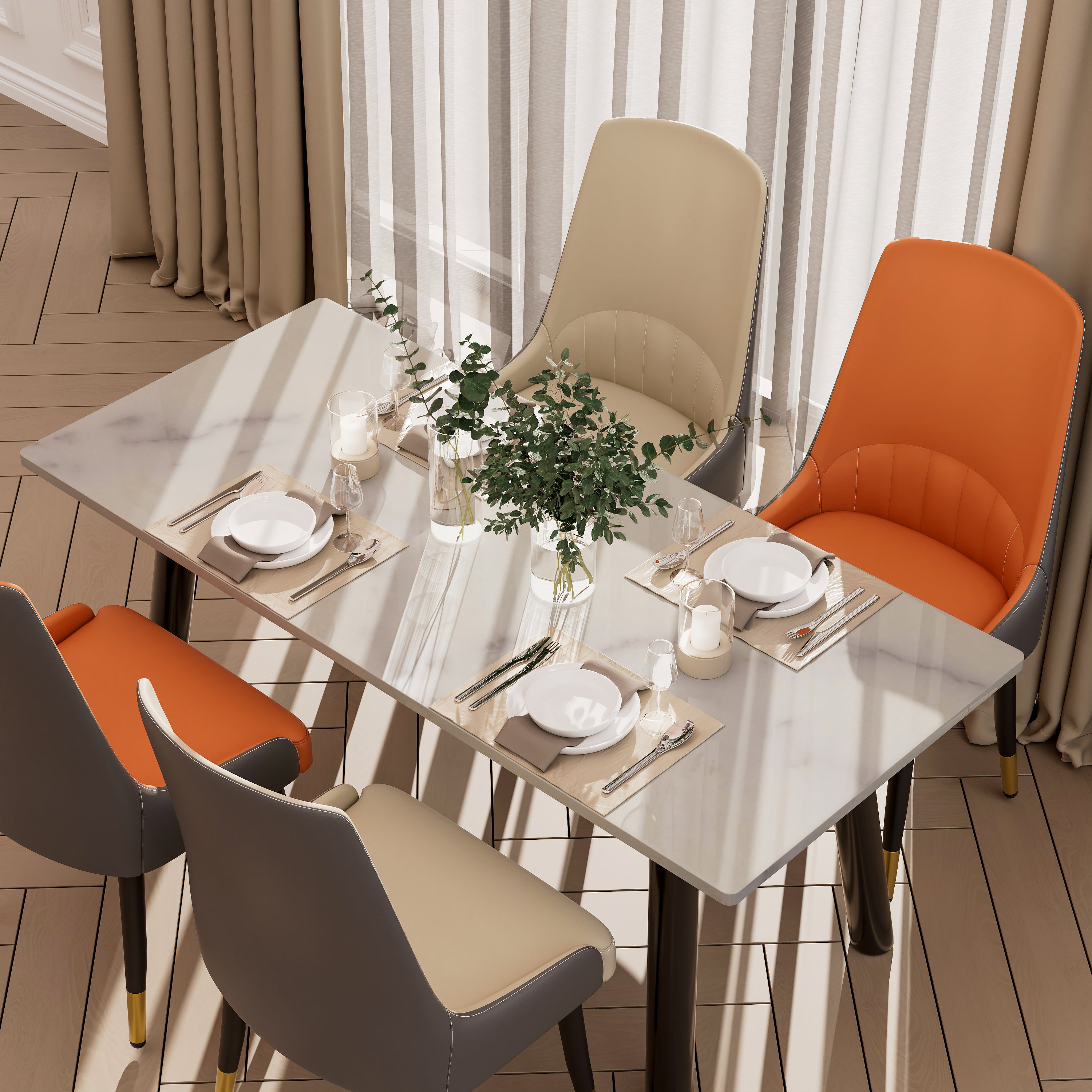 Wide seat dining online chairs