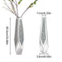 28” Tall Crushed Diamond Mirrored Flower Vase Crystal Silver Floor Flower Vase