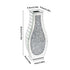 Silver Crushed Diamond Table Flower Vase for Dried Flowers Mirrored Table Centerpiece