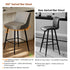 360° Swivel High Bar Stools Upholstered Height Kitchen Island Leather Counter Chair