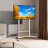 Mobile TV Floor Stand TV Cart 40”-100” TV Mount Stand Load 100KG with Wood Shelf