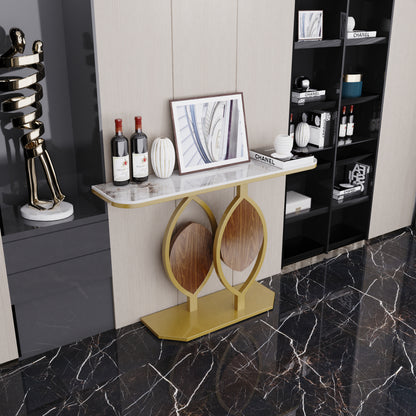 Deluxe Console Entry Table Golden Base