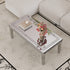 Rectangular Mirrored Coffee Table: Luxury Crushed Diamond Coffee Table Silver Mirrored Finish