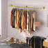 70.8” Industrial Pipe Clothes Rack Detachable Hanging Bar