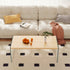 Rectangular Coffee Table: New Release Wood-tone MDF Coffee Table with Tempered Glass Legs