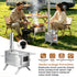 Wood Burning Sauna Stove Kit: 2 in 1 Portable Stainless Steel Heater Tent Stove for Outdoor Tents, Outdoor Sauna Hot Tent Stove with Chimney Pipes