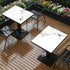 Square Kitchen Dining Table No Chairs Sintered Stone Top Leisure Bistro Tulip Table for 2-4 People