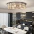 Luxury Crystal Ceiling Chandelier Pendant Lights Fixtures with Shining Grey Crystals, D 23.62”/31.49”