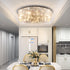 Luxury Crystal Ceiling Chandelier Pendant Lights Fixtures with Shining Grey Crystals, D 23.62”/31.49”