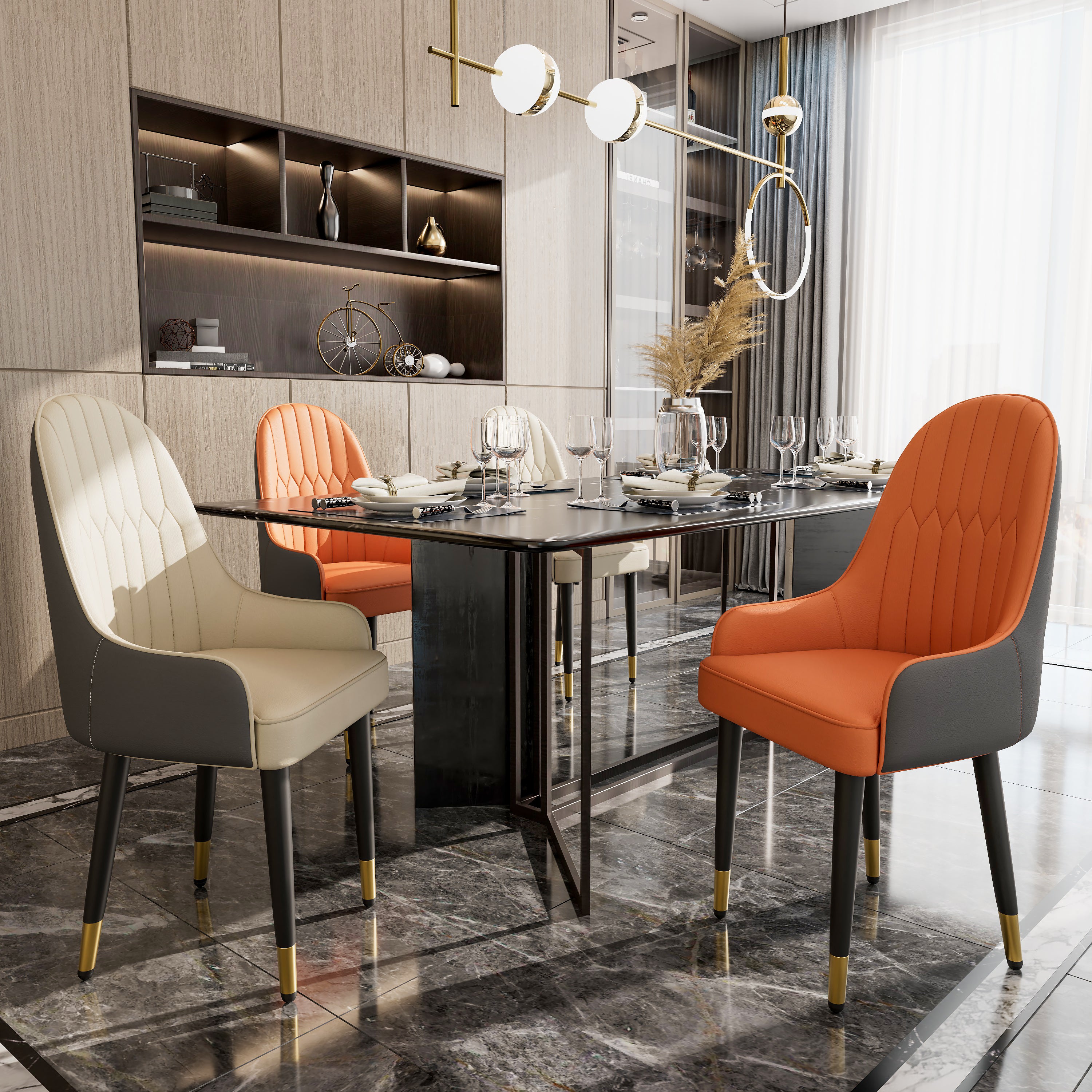 Kitchen Chairs Leather Modern Dining Room Chairs Dining Set Dining