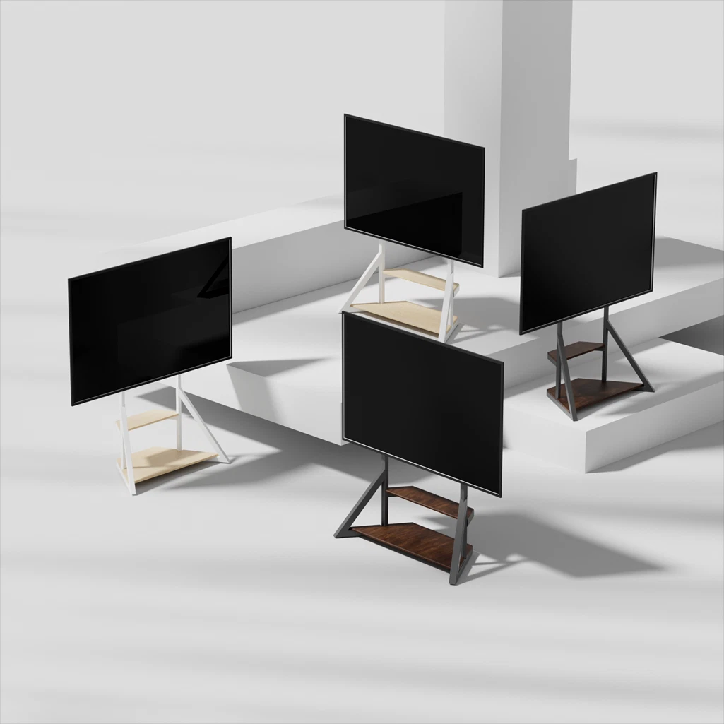 Mobiler TV-Ständer mit Rollen – Eigeninnovatives Design
