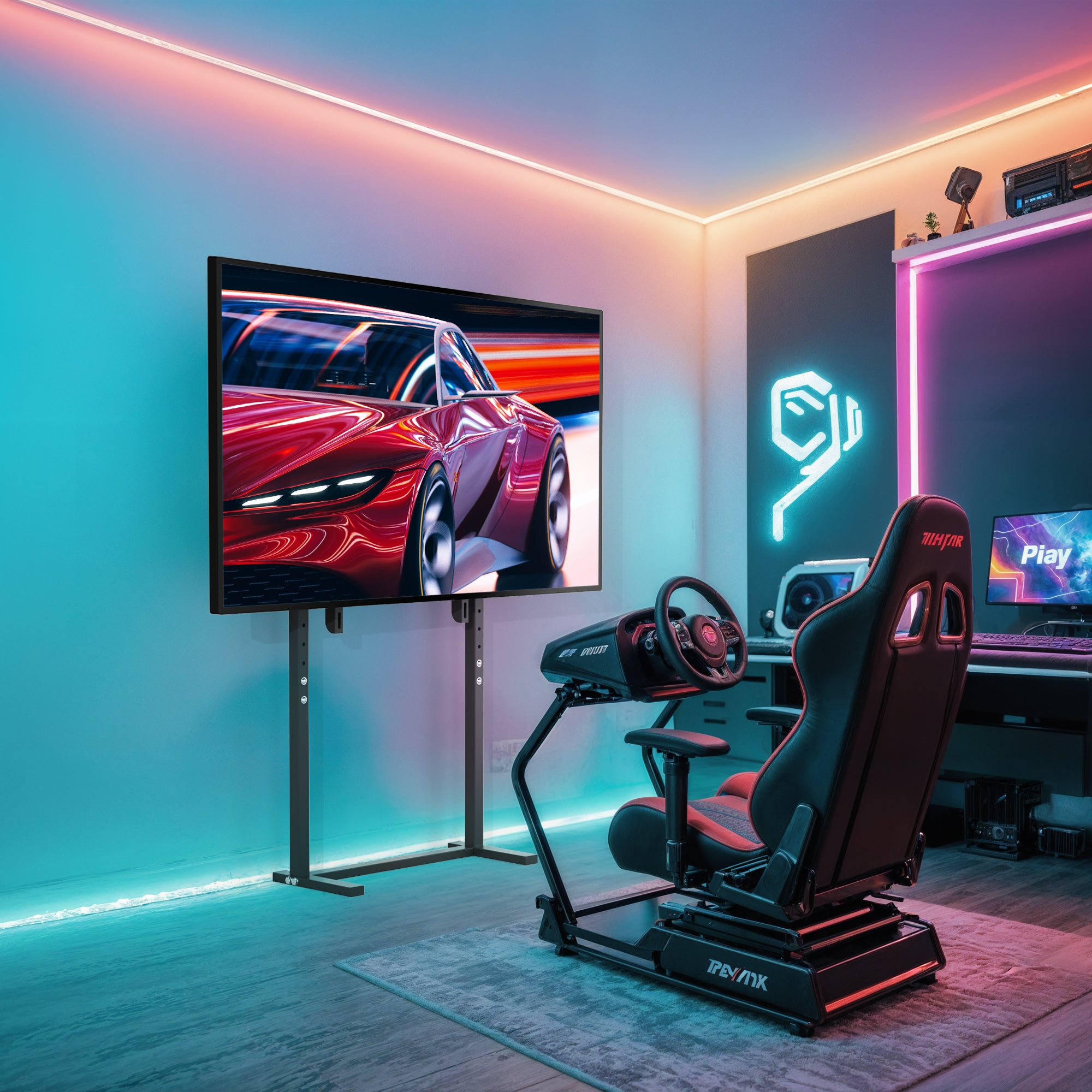 Bodenstehende TV-Halterung, Ständer, höhenverstellbar