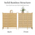 Bamboo Shoe Cabinet: 6 Tier Shelves Shoe Storage Cabinet with Hollow Doors Shoe Rack for Entryway