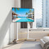 Mobile TV Floor Stand TV Cart 40”-100” TV Mount Stand Load 100KG with Wood Shelf