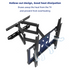 TV Wall Mount Full Motion Articulating Tilting Swivel Mount, VESA up to 400x400mm