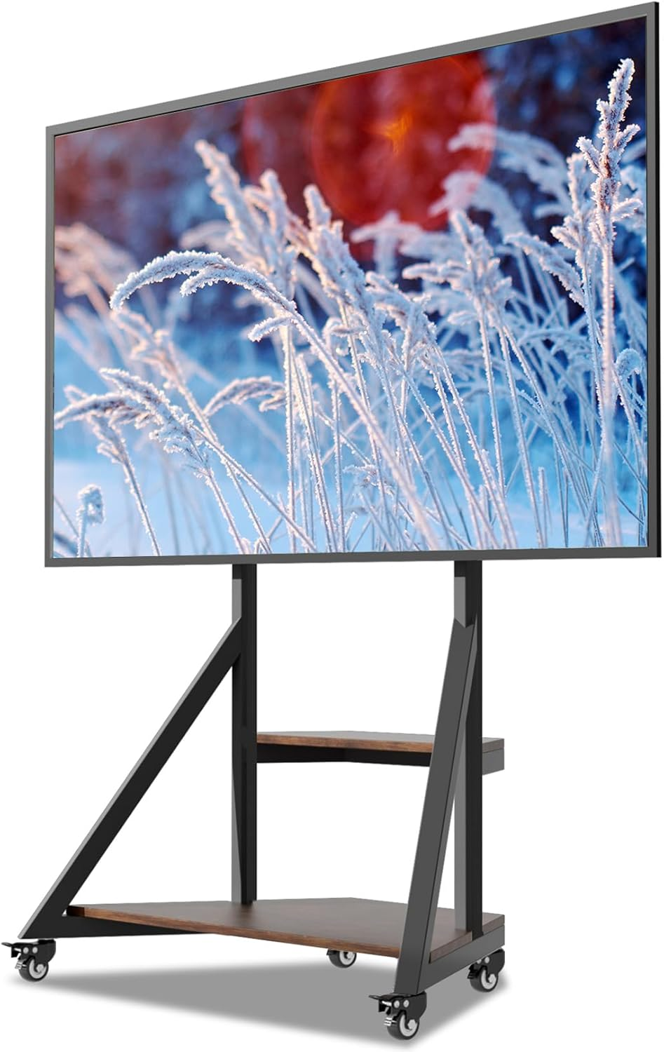 Heavy Duty Mobile TV Floor Stand with Wheels TV Mount Stand TVs Entertainment Center