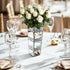 Decorative Mirrored Flower Vase Table Vase with Crushed Diamonds Luxury Silver Decor
