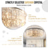 Luxury Crystal Ceiling Chandelier Pendant Lights Fixtures with Shining Grey Crystals, D 23.62”/31.49”