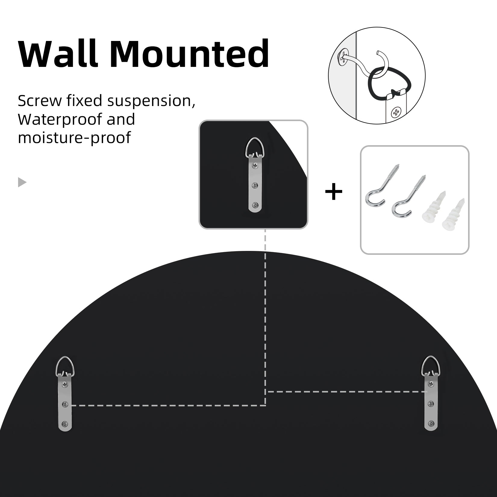 Unique Glass Beveled Edge Sunburst Round Wall Mirror